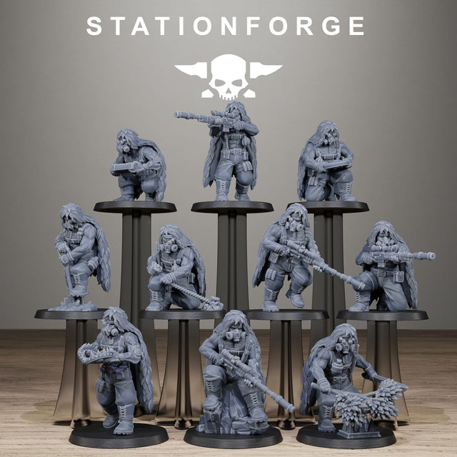 Tabletop Terrain Miniature GrimGuard Jungle Fighter Snipers