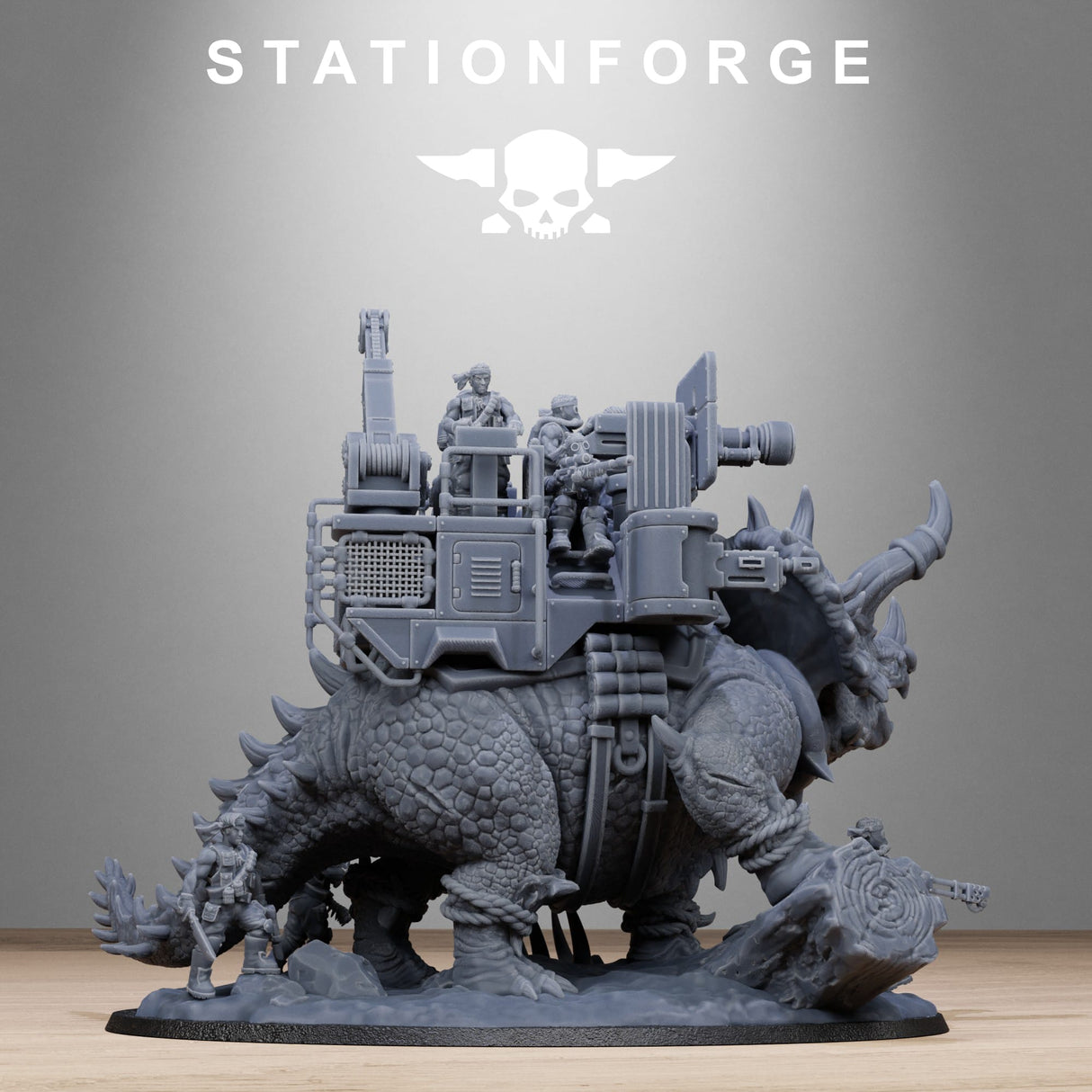 Tabletop Terrain Miniature GrimGuard Jungle Fighters Triceratank