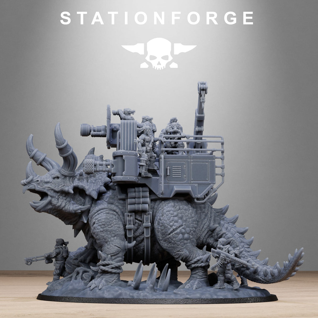 Tabletop Terrain Miniature GrimGuard Jungle Fighters Triceratank