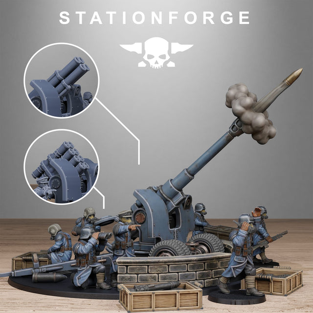 Tabletop Terrain Miniature GrimGuard Light Artillery 2.0