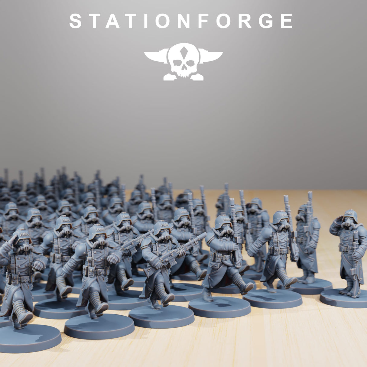 Tabletop Terrain Miniature Grimguard Marching Poses