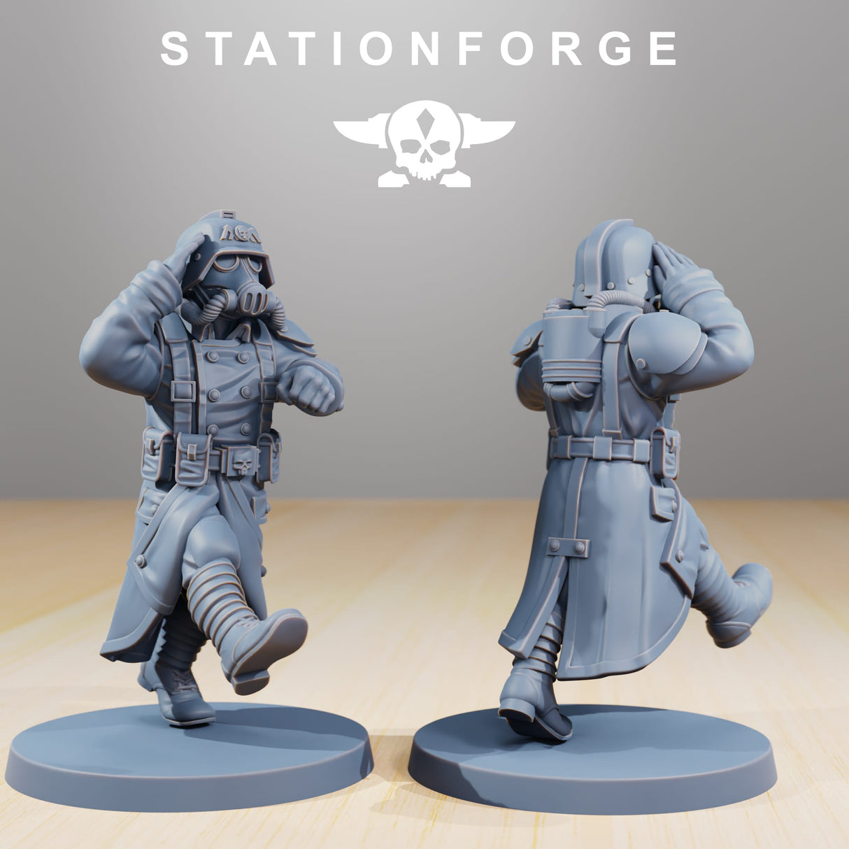 Tabletop Terrain Miniature Grimguard Marching Poses