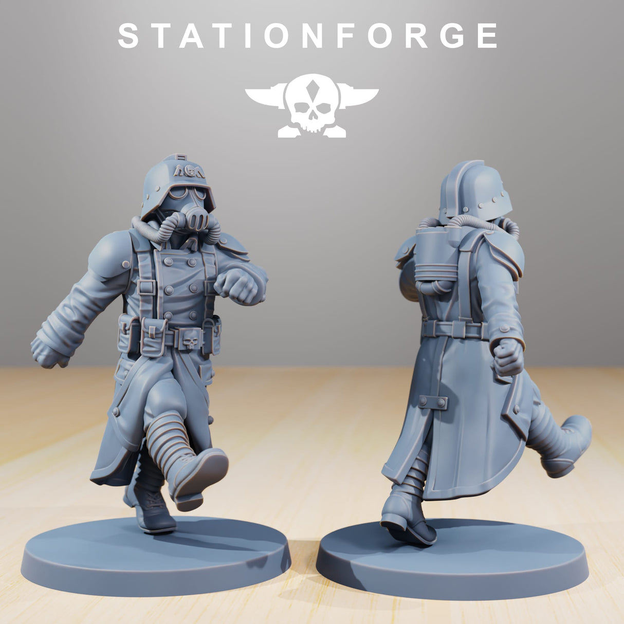 Tabletop Terrain Miniature Grimguard Marching Poses