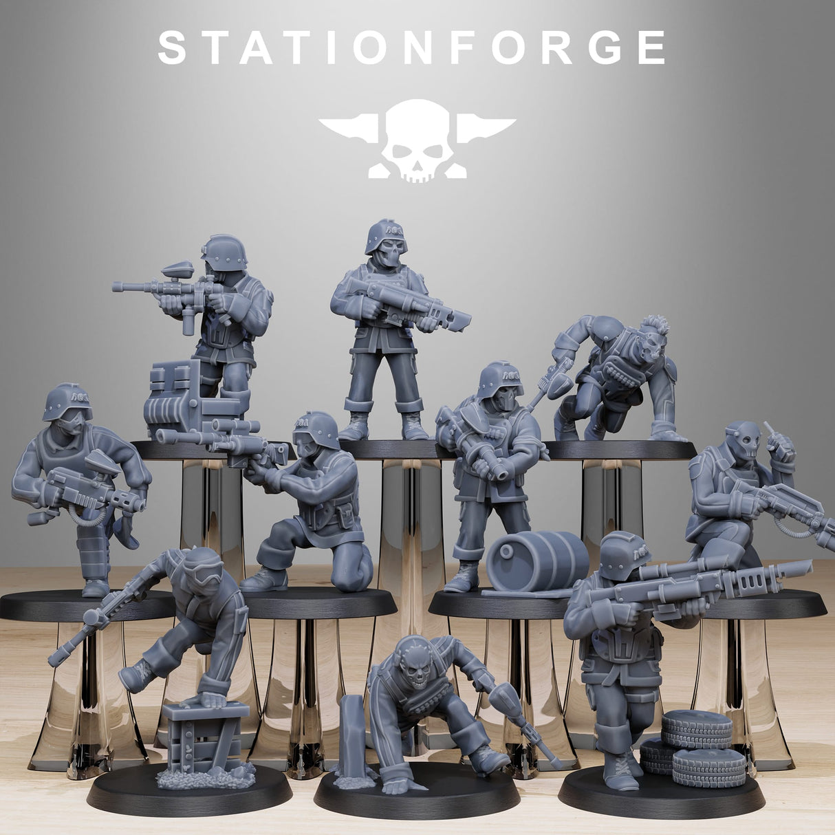Tabletop Terrain Miniature GrimGuard Paintball Squad