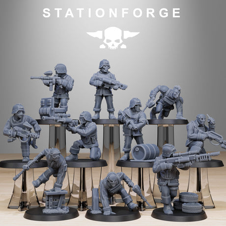 Tabletop Terrain Miniature GrimGuard Paintball Squad