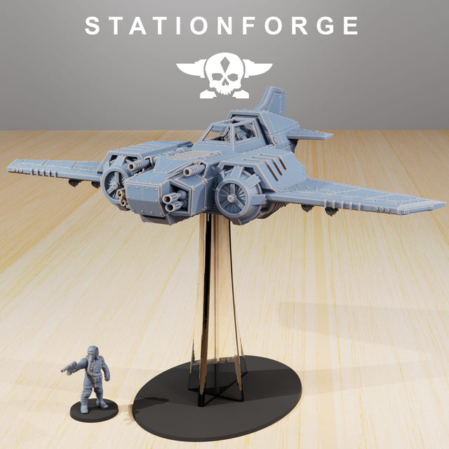 Tabletop Terrain Miniature GrimGuard SF-19A Fighter Plane
