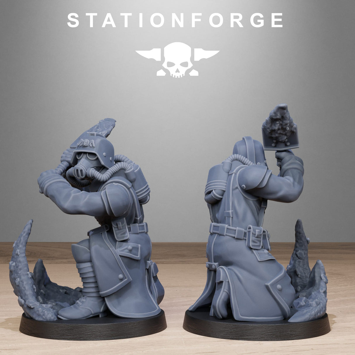 Tabletop Terrain Miniature GrimGuard Shovel Fighter