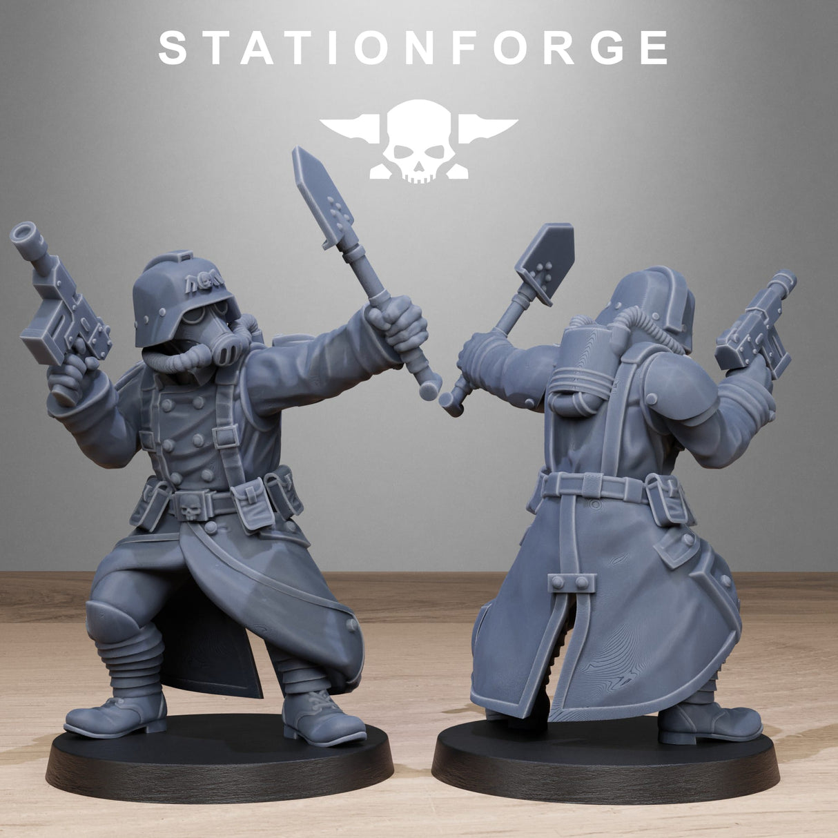 Tabletop Terrain Miniature GrimGuard Shovel Fighter
