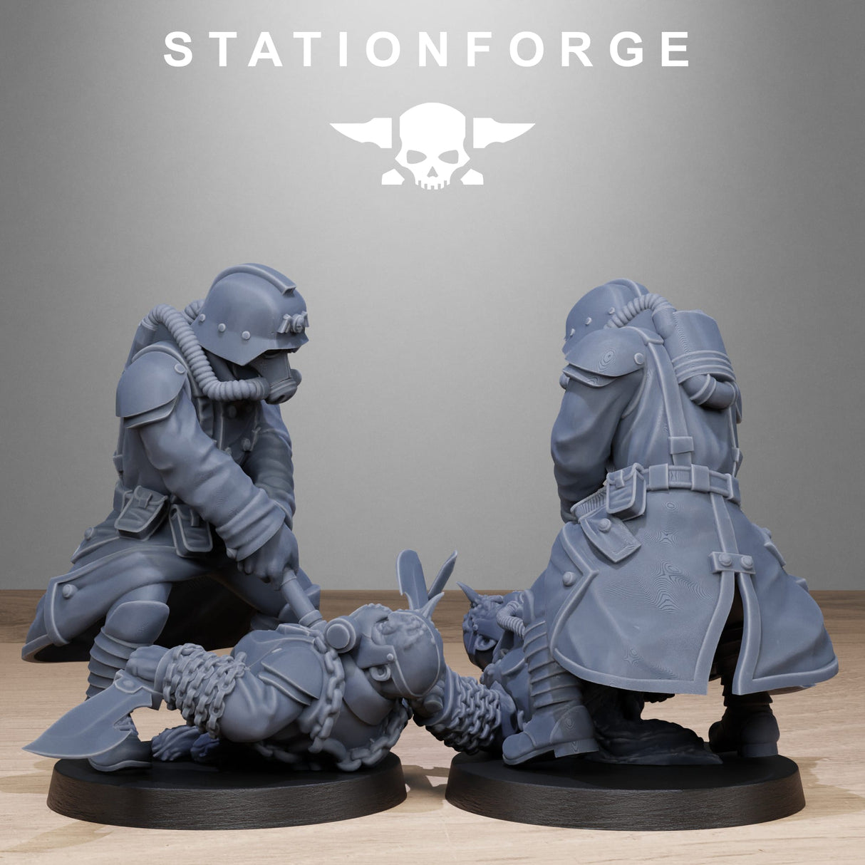 Tabletop Terrain Miniature GrimGuard Shovel Fighter