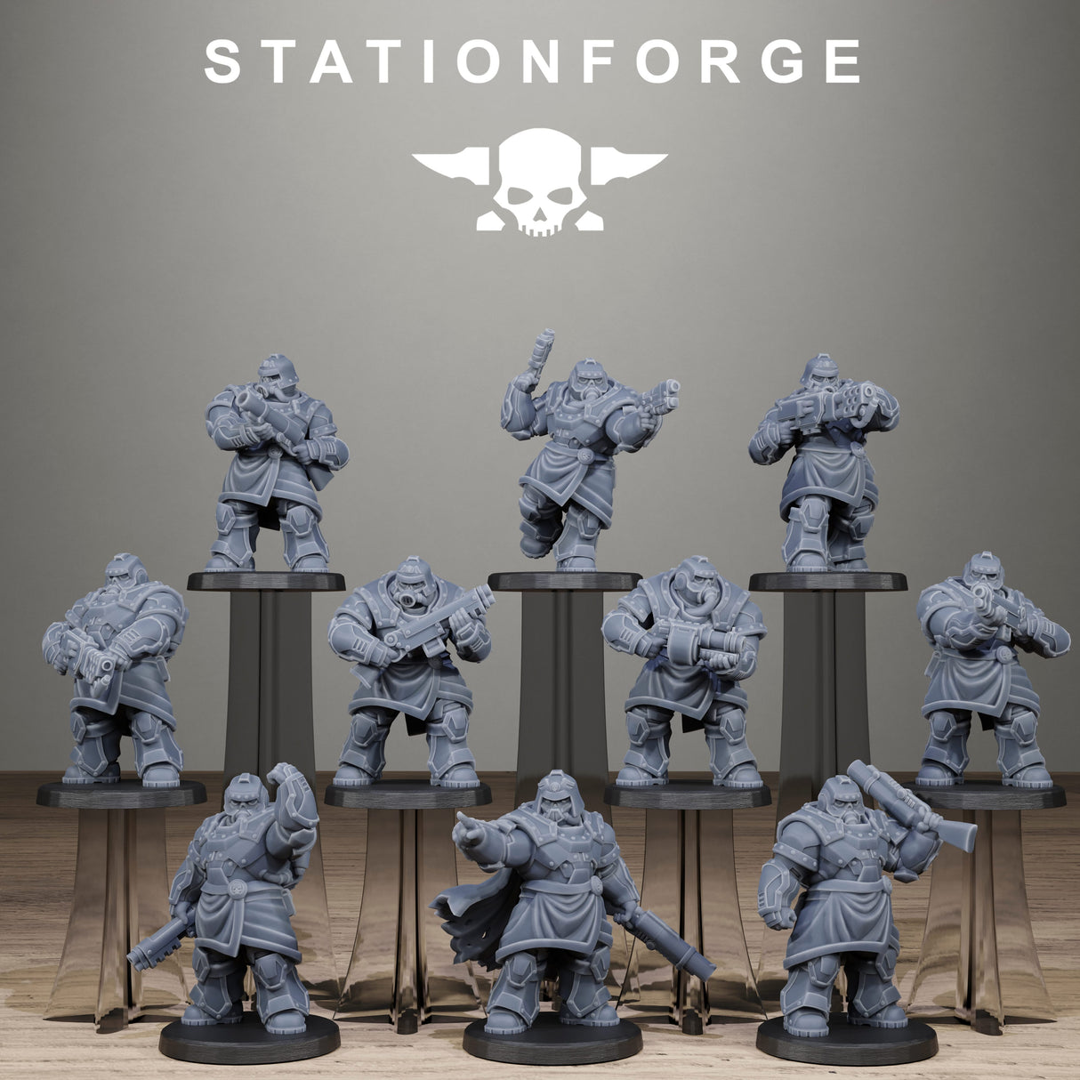 Tabletop Terrain Miniature Grimguard Skull Wardens