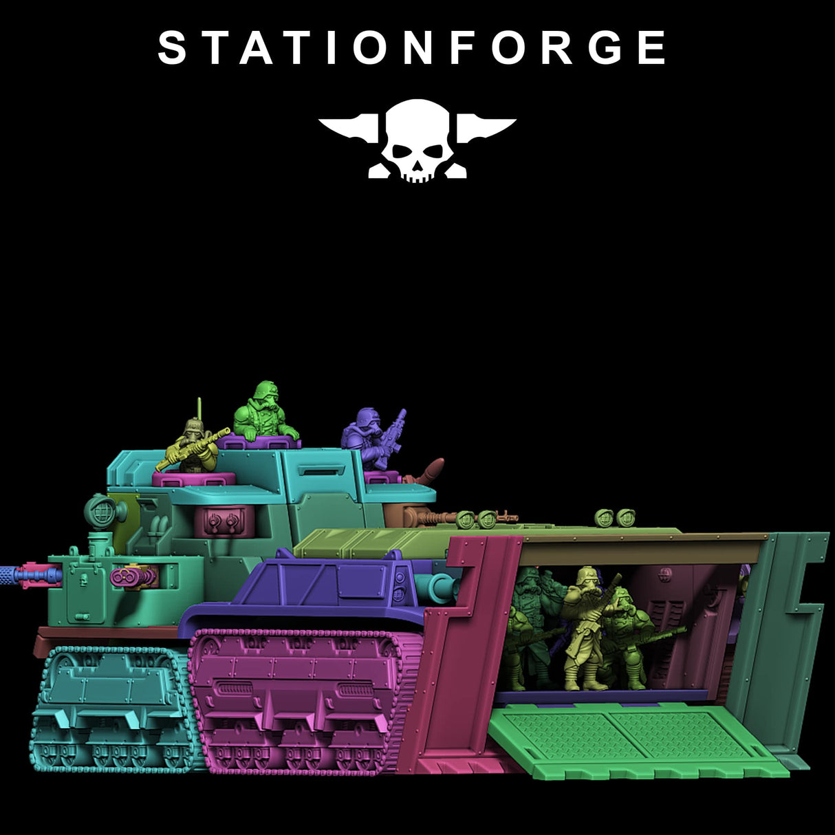 Tabletop Terrain Miniature GrimGuard Transport Tank