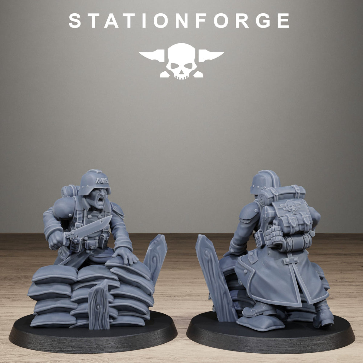 Tabletop Terrain Miniature GrimGuard Trench Raiders