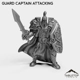 Tabletop Terrain Miniature Guard Captain Attacking Human Guard Captain