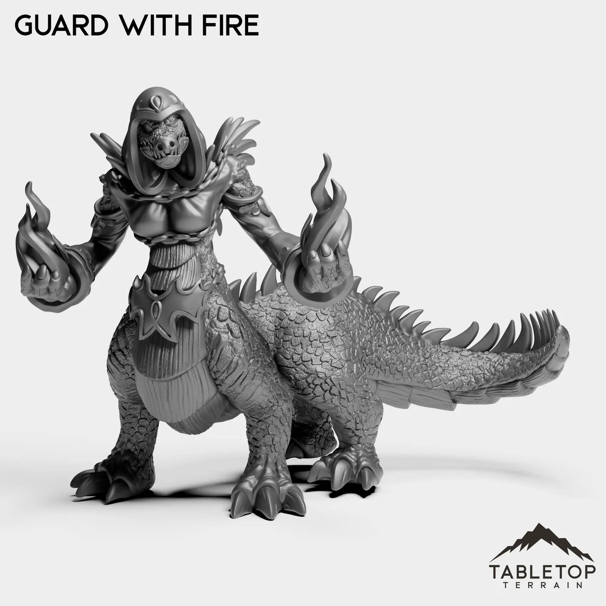 Tabletop Terrain Miniature Guard with Fire Lizard Lair Guards