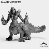 Tabletop Terrain Miniature Guard with Fire Lizard Lair Guards