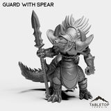Tabletop Terrain Miniature Guard with Spear Lizard Lair Guards