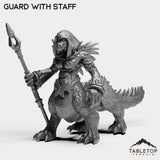 Tabletop Terrain Miniature Guard with Staff Lizard Lair Guards