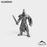 Tabletop Terrain Miniature Guarding Human Guard