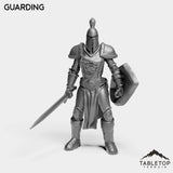Tabletop Terrain Miniature Guarding Human Guard Female