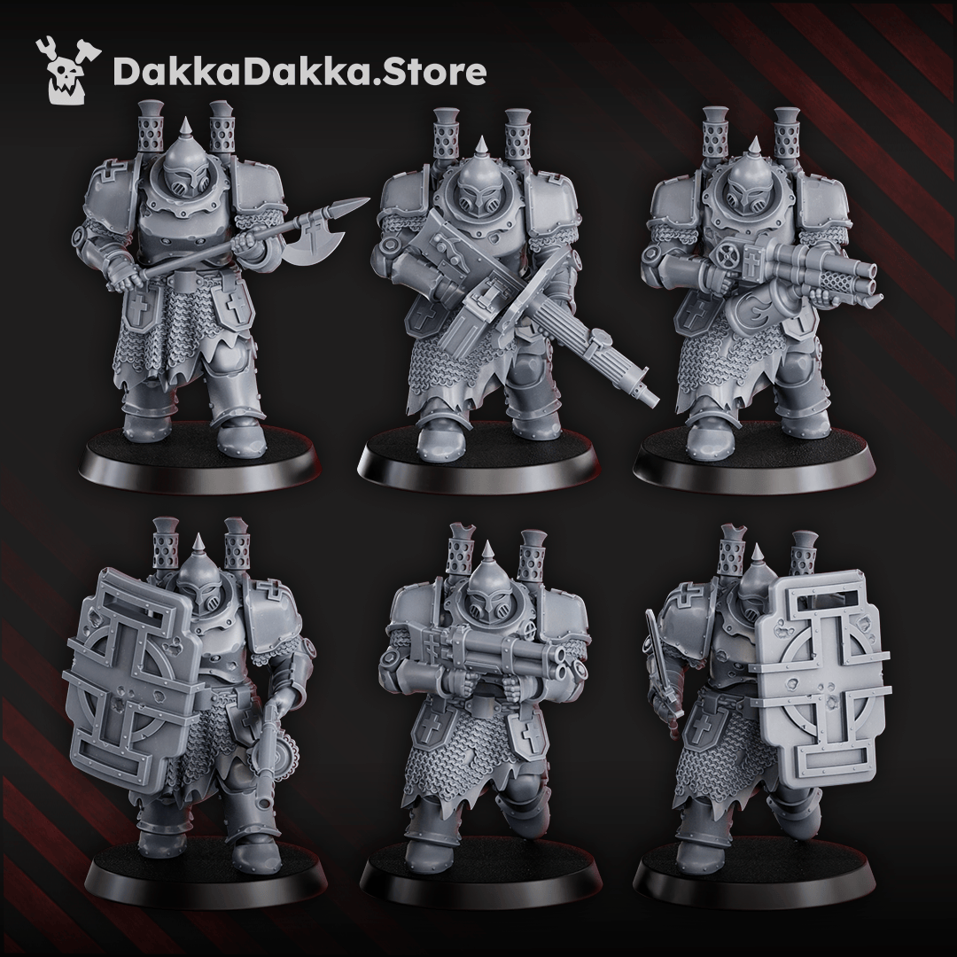 Tabletop Terrain Miniature Heavy Bogatyr Squad x6