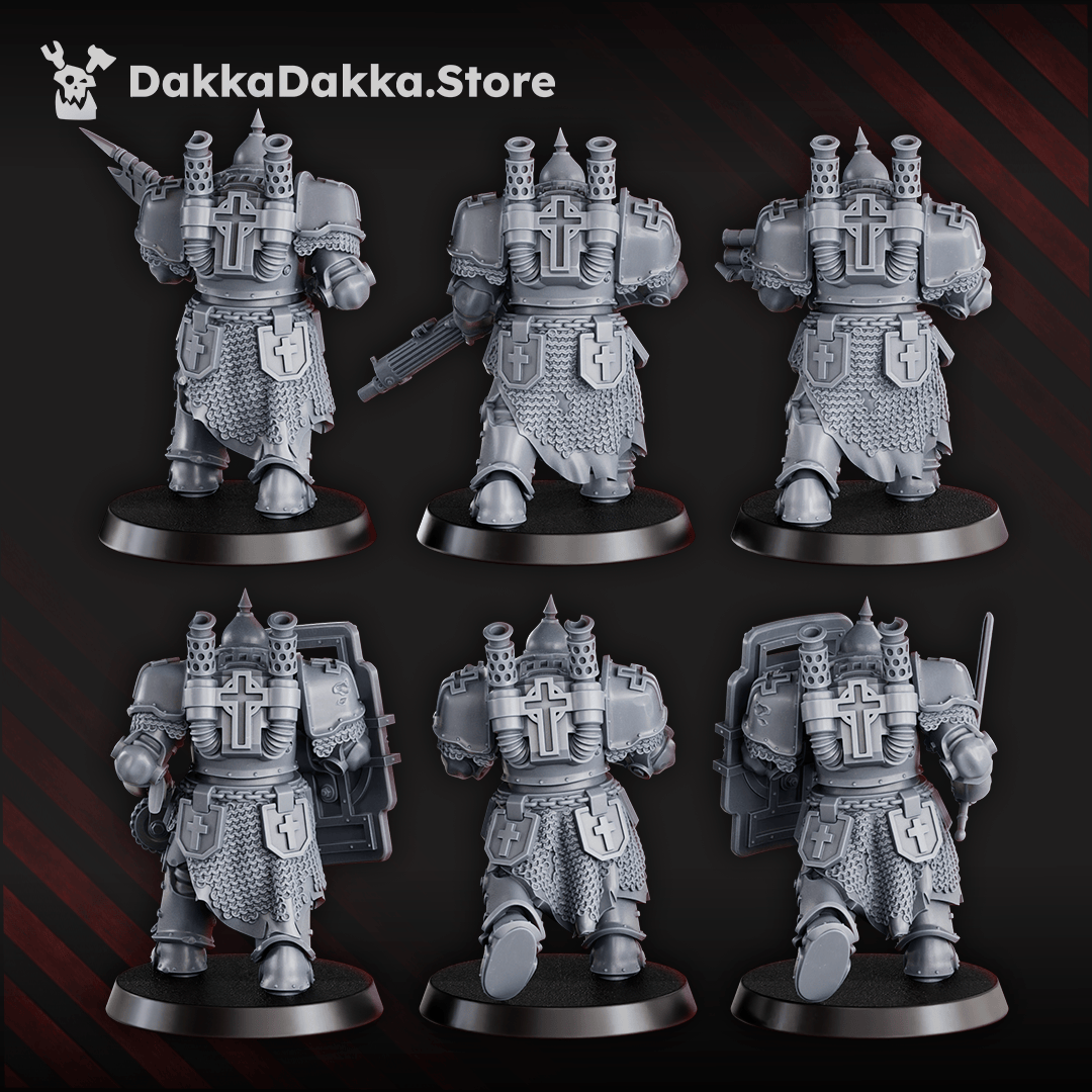 Tabletop Terrain Miniature Heavy Bogatyr Squad x6