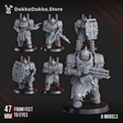 Tabletop Terrain Miniature Heavy Bogatyr Squad x6