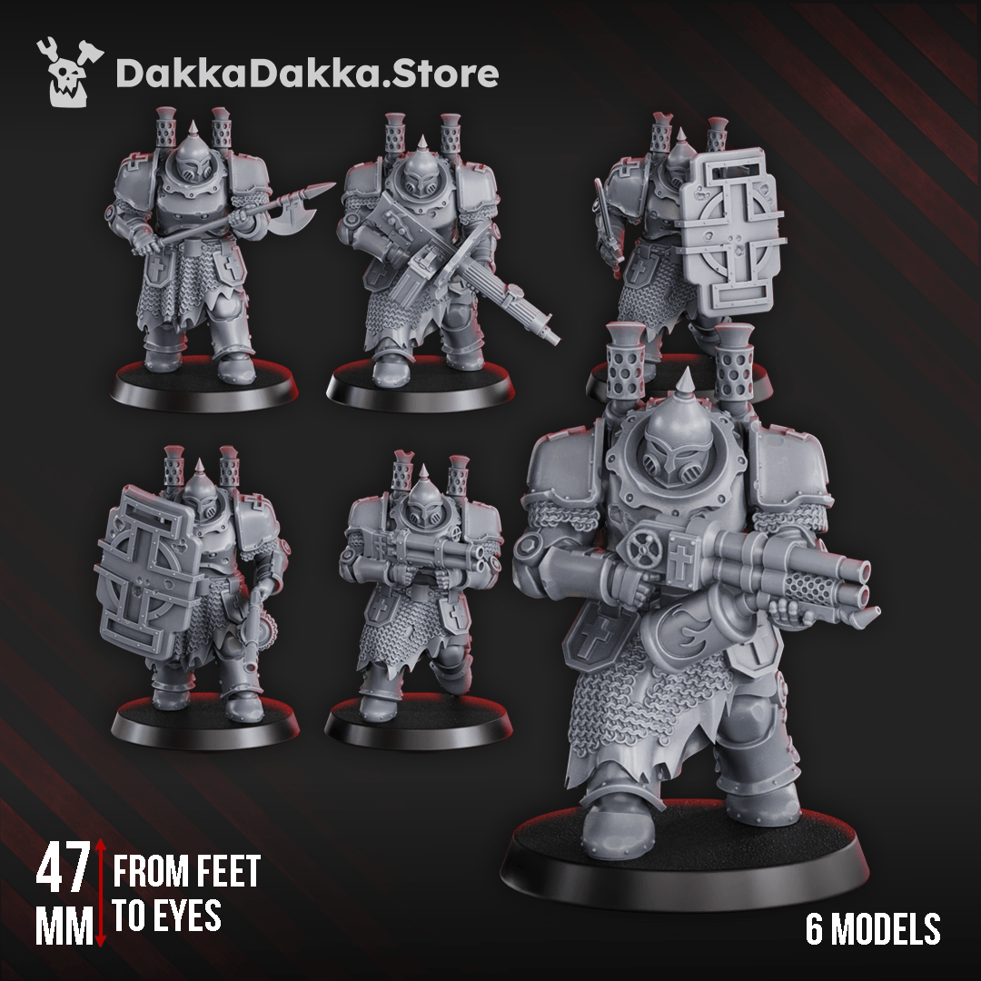 Tabletop Terrain Miniature Heavy Bogatyr Squad x6