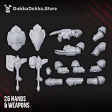 Tabletop Terrain Miniature Heavy Knights of the Golden Pavise (build kit) - Destroyer Armored Space Assault Squad of Citadel Vanguard