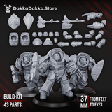 Tabletop Terrain Miniature Heavy Knights of the Golden Pavise (build kit) - Destroyer Armored Space Assault Squad of Citadel Vanguard