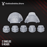 Tabletop Terrain Miniature Heavy Knights of the Golden Pavise (build kit) - Destroyer Armored Space Assault Squad of Citadel Vanguard