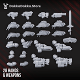 Tabletop Terrain Miniature Heavy Knights of the Great Citadel (build kit) - Destroyer Armored Space Battleline Squad of Citadel Vanguard