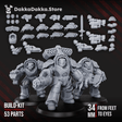 Tabletop Terrain Miniature Heavy Knights of the Great Citadel (build kit) - Destroyer Armored Space Battleline Squad of Citadel Vanguard