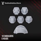 Tabletop Terrain Miniature Heavy Knights of the Great Citadel (build kit) - Destroyer Armored Space Battleline Squad of Citadel Vanguard