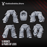 Tabletop Terrain Miniature Heavy Knights of the Great Citadel (build kit) - Destroyer Armored Space Battleline Squad of Citadel Vanguard