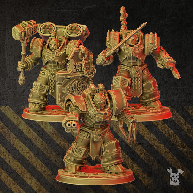 Tabletop Terrain Miniature Heavy Metal Armor Brothers (build kit)