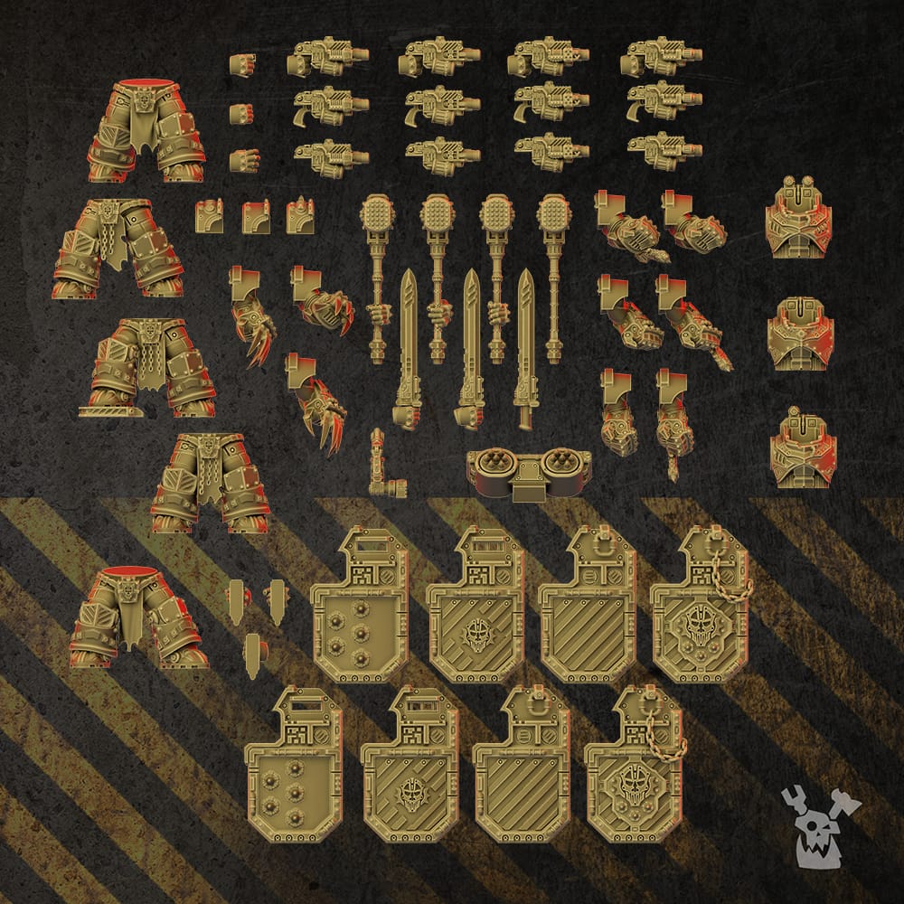 Tabletop Terrain Miniature Heavy Metal Armor Brothers (build kit)