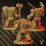 Tabletop Terrain Miniature Heavy Metal Armor Brothers (build kit)