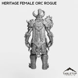 Tabletop Terrain Miniature Heritage Female Orc Rogue