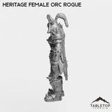 Tabletop Terrain Miniature Heritage Female Orc Rogue