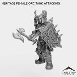 Tabletop Terrain Miniature Heritage Female Orc Tank