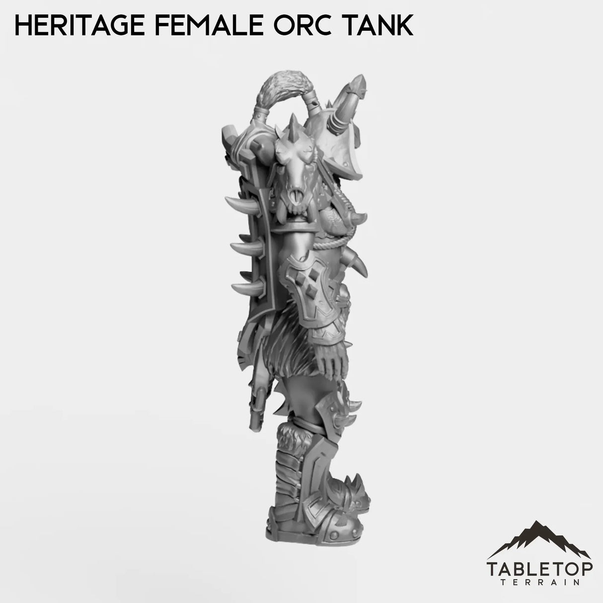 Tabletop Terrain Miniature Heritage Female Orc Tank