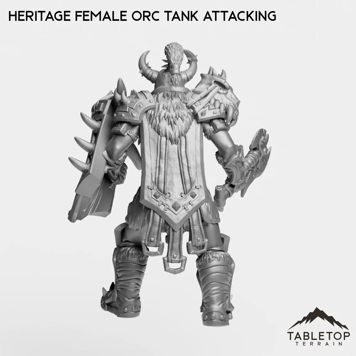 Tabletop Terrain Miniature Heritage Female Orc Tank
