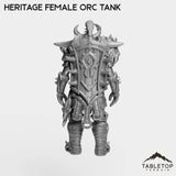 Tabletop Terrain Miniature Heritage Female Orc Tank