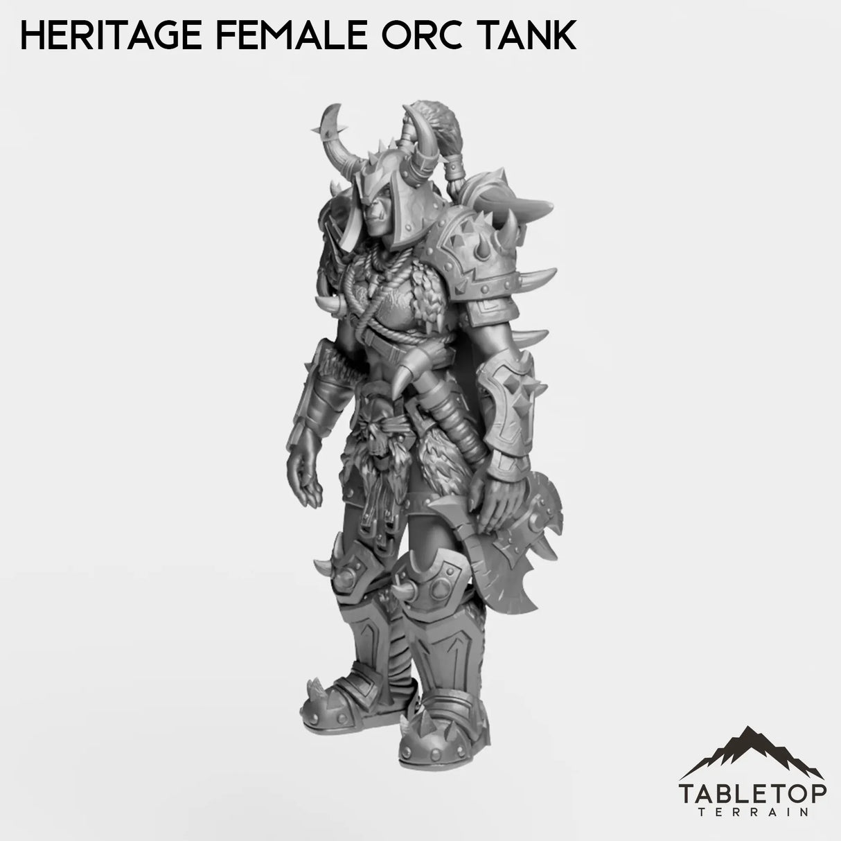 Tabletop Terrain Miniature Heritage Female Orc Tank
