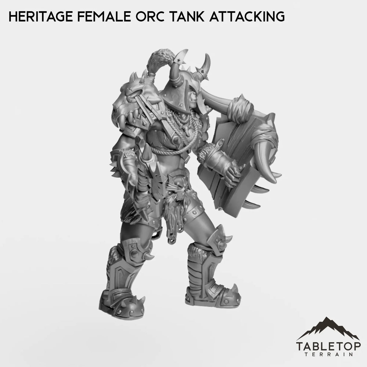 Tabletop Terrain Miniature Heritage Female Orc Tank