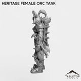 Tabletop Terrain Miniature Heritage Female Orc Tank