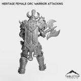 Tabletop Terrain Miniature Heritage Female Orc Warrior