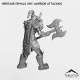 Tabletop Terrain Miniature Heritage Female Orc Warrior