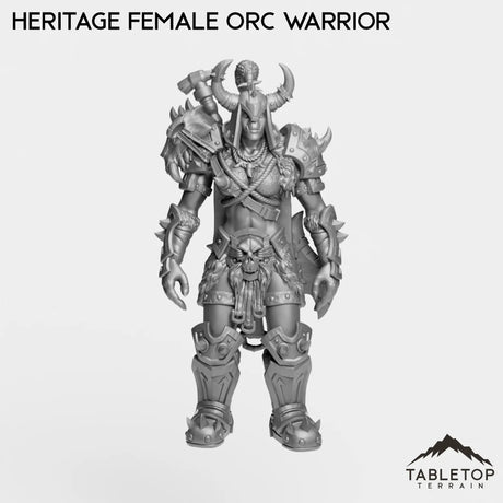 Tabletop Terrain Miniature Heritage Female Orc Warrior Heritage Female Orc Warrior