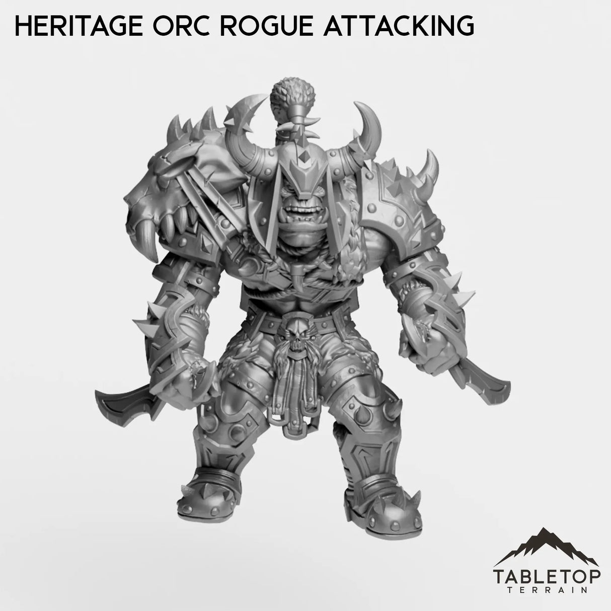 Tabletop Terrain Miniature Heritage Orc Rogue Attacking Heritage Orc Rogue